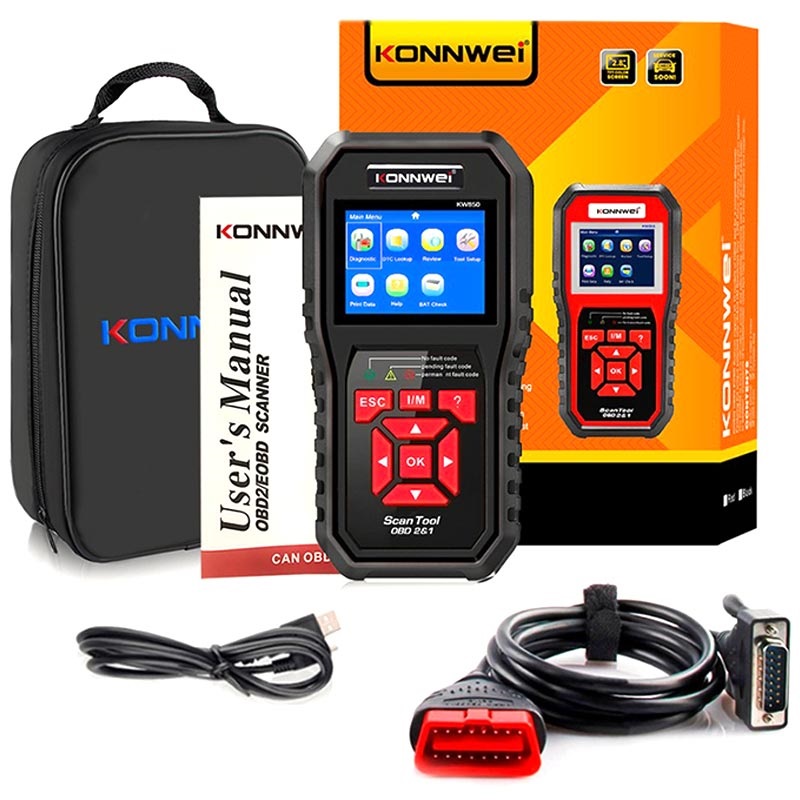 Herramienta De Diagnostico Del Coche Con Lcd Konnwei Kw Obd Eobd