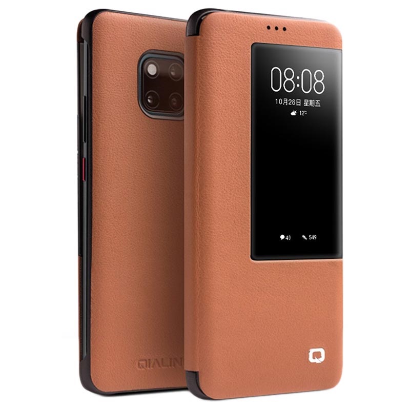 Funda De Cuero Qialino Smart View Para Huawei Mate Pro Marr N