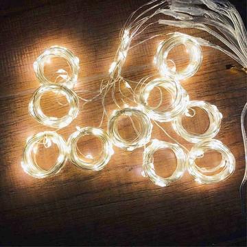 200-LED Fairy String Lights - 3m x 2m - Blanco cálido