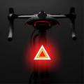 3664 Luz Trasera Creativa para Bicicleta IPX2 Impermeable Pequeña Luz LED para Bicicleta con Soporte de Carga USB para Ciclismo al Aire Libre - Triángulo de Advertencia