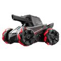 4DRC 4D-Y8 RC Tank Car / 4WD Disparador de balas de agua todoterreno con doble control y dos baterías - Rojo