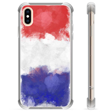 Funda híbrida iPhone X / iPhone XS - Bandera de Francia