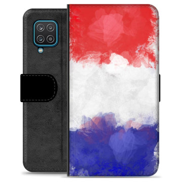 Funda abatible Samsung Galaxy A12 Premium - Bandera de Francia