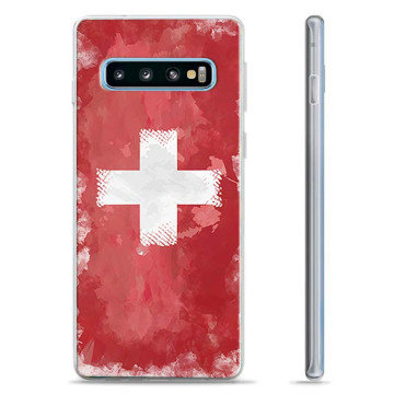 Funda TPU Samsung Galaxy S10+ - Bandera de Suiza