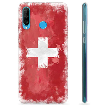 Funda TPU Huawei P30 Lite - Swiss Flag