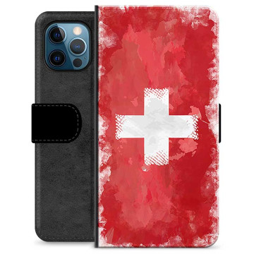 Funda Flip Premium iPhone 12 Pro - Bandera Suiza