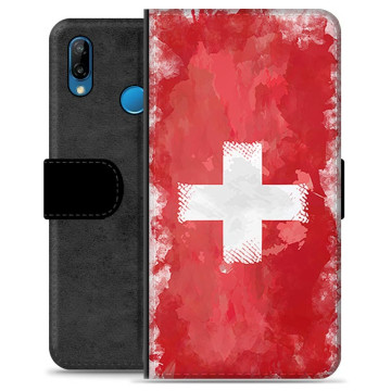 Funda Flip Premium Huawei P30 Lite - Bandera Suiza