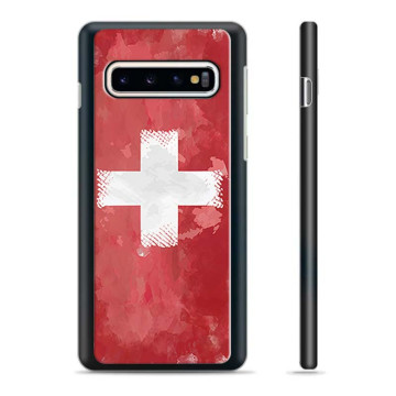 Funda protectora Samsung Galaxy S10+ - Bandera de Suiza