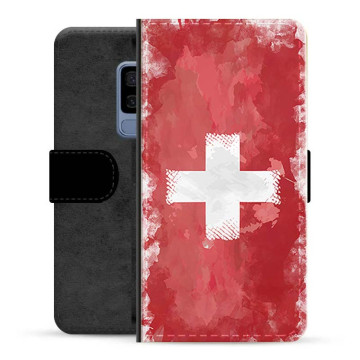 Funda Flip Samsung Galaxy S9 Premium - Bandera de Suiza