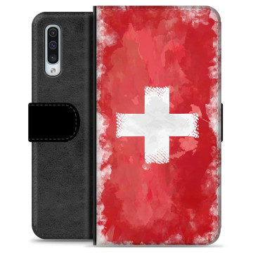 Funda abatible premium Samsung Galaxy A50 - Bandera suiza