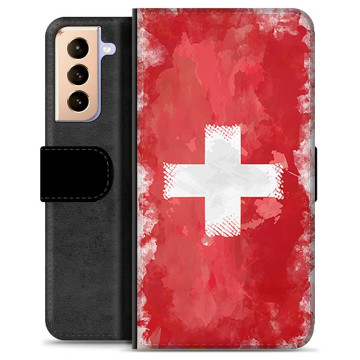 Funda abatible Samsung Galaxy S21+ 5G Premium - Swiss Flag