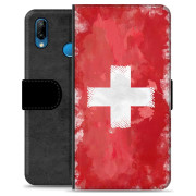 Funda Flip Premium Huawei P20 Lite - Bandera Suiza