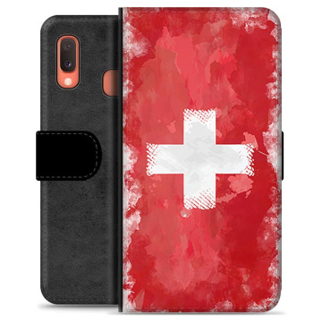 Funda abatible premium Samsung Galaxy A20e - Bandera suiza