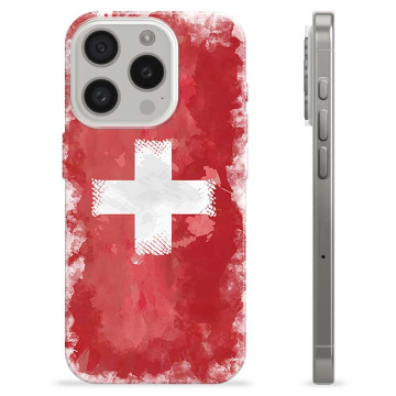 Funda TPU iPhone 15 Pro - Swiss Flag