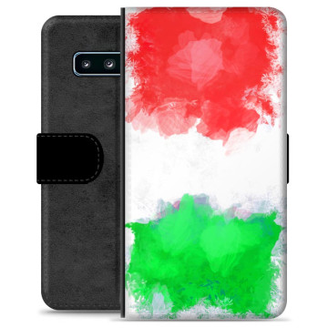 Funda Flip Samsung Galaxy S10 Premium - Bandera de Italia