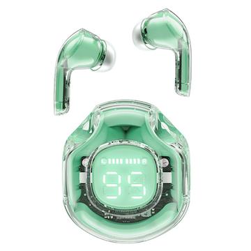 ACEFAST T8 / AT8 Crystal (2) Color Bluetooth Earbuds Auriculares inalámbricos ligeros para el trabajo - Verde