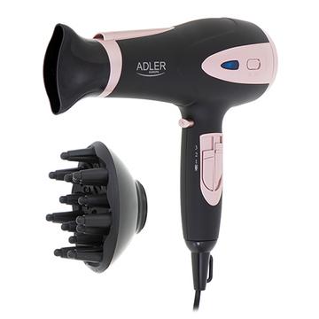 Adler AD 2248 Secador de Ion con Difusor - 2200W - Negro