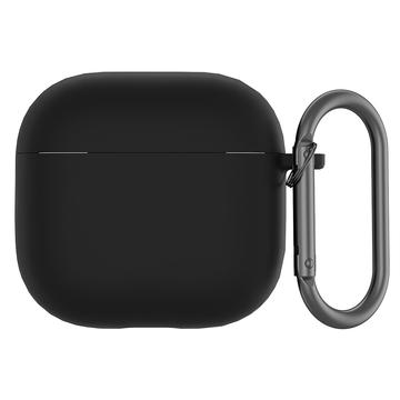 Carcasa de Silicona con Mosquetón para AirPods 4 - Negro