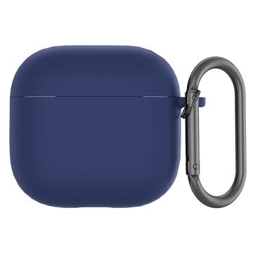 Carcasa de Silicona con Mosquetón para AirPods 4 - Azul Oscuro