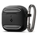 Funda de TPU Spigen Rugged Armor para AirPods 4 - Negro