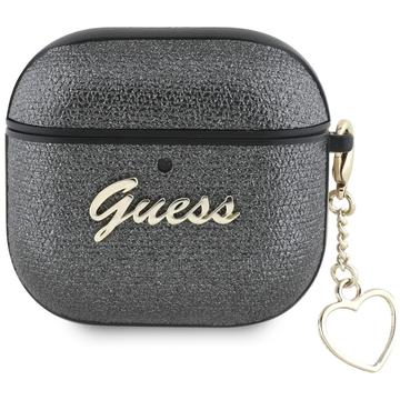 Estuche AirPods 4 Guess Metallic Script Charm