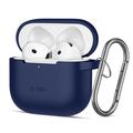 AirPods 4 Tech-Protect Estuche con gancho de silicona - Azul Marino