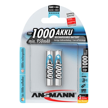 ANSMANN Energy AAA type Batterier til generelt brug (genopladelige) 1000mAh