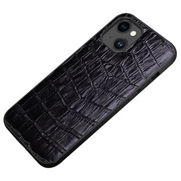 Carcasa Recubierta de Cuero Crocodile Series para iPhone 14