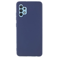 Carcasa de TPU Anti-Huellas Dactilares Mate para Samsung Galaxy A32 (4G) - Azul Oscuro