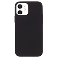 Carcasa de TPU Anti-Huellas Dactilares Mate para iPhone 12 Mini - Negro