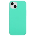 Carcasa de TPU Anti-Huellas Dactilares Mate para iPhone 15 Plus - Cian