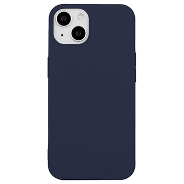 Carcasa de TPU Anti-Huellas Dactilares Mate para iPhone 15 Plus - Azul Oscuro