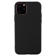 Carcasa de TPU Anti-Huellas Dactilares Mate para iPhone 15 Pro - Negro