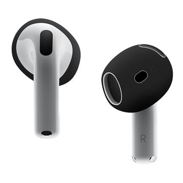 Funda de silicona antideslizante para AirPods 4 - Negro