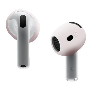 Funda de silicona antideslizante para AirPods 4 - Rosa claro