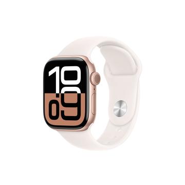 Apple Watch 10 GPS MWWH3QN/A - Aluminio, Correa deportiva Light Blush, S/M, 42mm