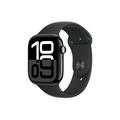 Apple Watch 10 GPS MWWQ3QN/A - Aluminio, correa deportiva negra, M/L, 46mm - Negro azabache