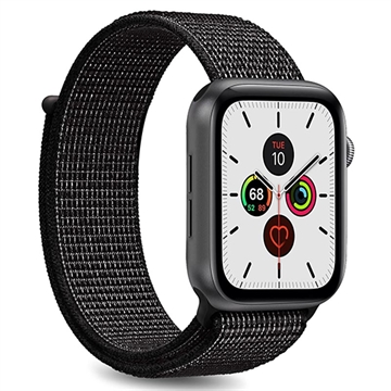 Apple Watch Series 9/8/SE (2022)/7/SE/6/5/4/3/2/1 Puro Nylon Sport Strap - 41mm/40mm/38mm - Negro