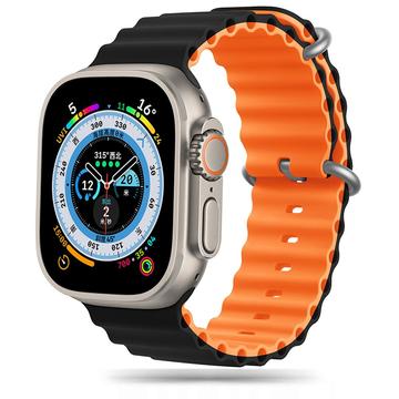 Correa de TPU Tech-Protect Iconband Pro para Apple Watch Ultra 2/Ultra/9/8/SE (2022)/7/SE/6/5/4 - 49mm/45mm/44mm/42mm - Negro / Naranja