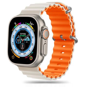 Correa de TPU Tech-Protect Iconband Pro para Apple Watch Ultra 2/Ultra/9/8/SE (2022)/7/SE/6/5/4 - 49mm/45mm/44mm/42mm - Luz de las estrellas / Naranja