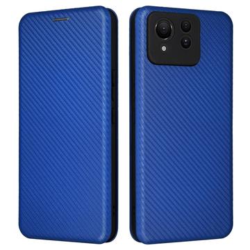 Funda con Tapa para Asus Zenfone 11 Ultra - Fibra de Carbon