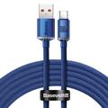 Baseus Crystal Shine Cable USB-A / USB-C - 1.2m, 100W - Azul