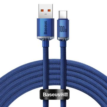 Baseus Crystal Shine Cable USB-A / USB-C - 1.2m, 100W - Azul