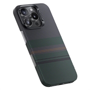 Funda Benks Kevlar Aramid Fiber para iPhone 16 Pro - Compatible con MagSafe - Gris / Verde