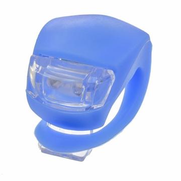 Luz de bicicleta delantera y trasera de silicona LED Luz de bicicleta multiusos resistente al agua luz delantera luz trasera para la seguridad del ciclismo - Azul