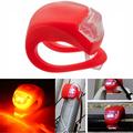 Luz Delantera y Trasera de Silicona LED para Bicicletas Luz Frontal Multiusos Resistente al Agua Luz Trasera para Ciclismo - Rojo