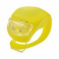 Luz Delantera y Trasera de Silicona LED para Bicicletas Luz Frontal Multiusos Resistente al Agua Luz Trasera para Ciclismo - Amarillo