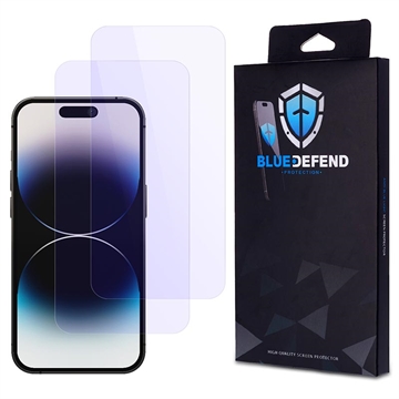 Protector de Pantalla de Cristal Templado BlueDefend Anti-Blue Light para iPhone 14 Pro - 2 Pcs.