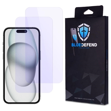 Protector de Pantalla de Cristal Templado BlueDefend Anti-Blue Light para iPhone 15 - 2 Pcs.