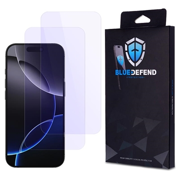 Protector de Pantalla de Cristal Templado BlueDefend Anti-Blue Light para iPhone 16 Pro - 2 Pcs.